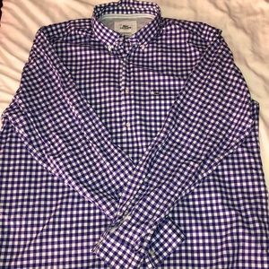 Purple gingham Lacoste button down